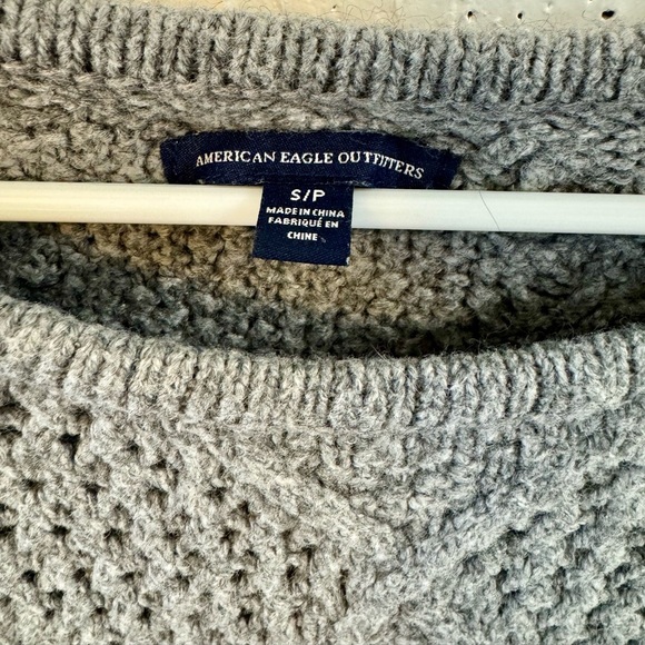 American Eagle Outfitters Charcoal Diamond Knit Sweater - Picture 2 of 3